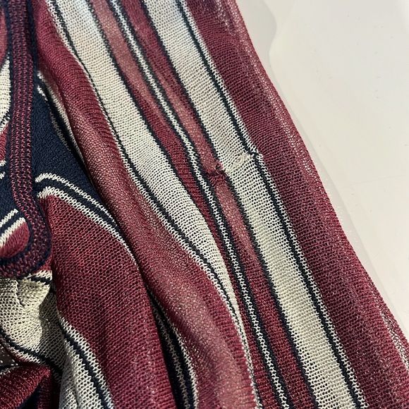 Chanel 06/C Burgundy Striped Buttoned-Henley Tunic - Picture 9 of 15